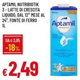 IperFamila Aptamil Nutribiotik 3 offerta