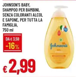 IperFamila Johnson's Baby Shampoo offerta
