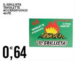 Vantaggio Cash&Carry Tavolette accendifuoco Il Grillista offerta