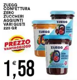 Vantaggio Cash&Carry Zuegg confettura zero zuccheri vari gusti offerta