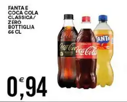 Vantaggio Cash&Carry Fanta e Coca Cola classica/zero bottiglia offerta