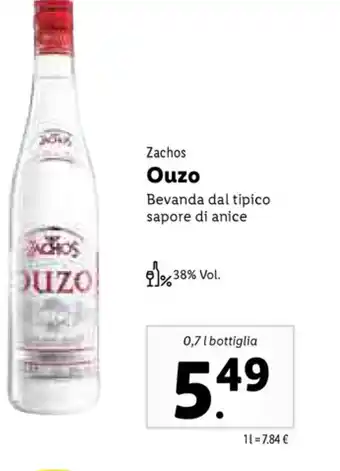 Zachos Ouza Bevanda dal tipico sapore di anice