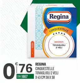 Tutto Risparmio Cash&Carry Regina Cinquestelle tovaglioli 2 veli offerta
