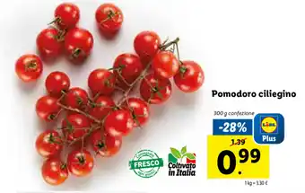 Lidl Pomodoro ciliegino 300g offerta