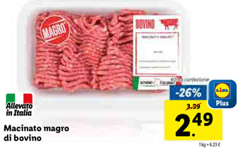 Lidl Macinato magro di bovino 400g offerta