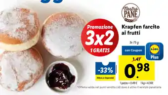 Lidl Krapfen farcito ai frutti offerta