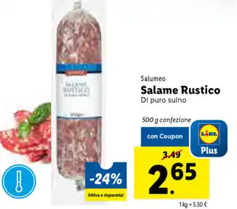 Lidl Salumeo Salame Rustico 500g offerta