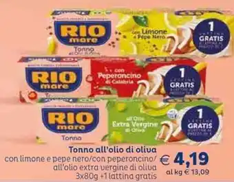 Il Gigante Rio Mare Tonno All'olio Di Oliva con limone e pepe nero/con peperoncino/all'olio extra vergine di oliva 3x80g offerta