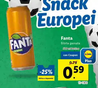 Lidl Fanta Bibita gassata 500ml offerta