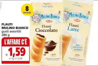 Il Gigante Mulino Bianco Flauti gusti assortiti 280g offerta