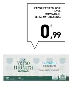 Conad Superstore Fazzoletti ecologici verso natura conad offerta