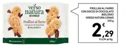 Conad Superstore Frollini al farro con gocce di cioccolato biologici Verso Natura Conad offerta