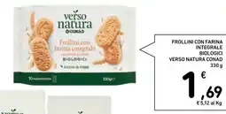 Conad Superstore Frollini con farina integrale biologici Verso Natura Conad offerta