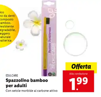 Lidl Edu.Care Spazzolino bamboo per adulti offerta