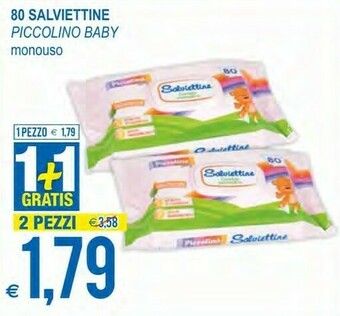 MD Discount Piccolino baby 80 salviettine offerta