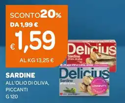 Ekom Sardine all'olio di oliva, piccanti Delicius offerta