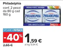 Carrefour Philadelphia formaggio fresco offerta