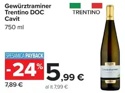 Carrefour Gewürztraminer Trentino DOC Cavit offerta