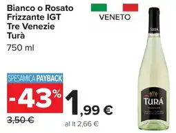 Carrefour Bianco o Rosato Frizzante IGT Tre Venezie Turà offerta