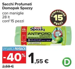 Carrefour Sacchi Profumati Domopak Spazzy offerta