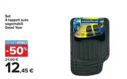 Carrefour Set 4 tappeti auto sagomabili Good Year offerta