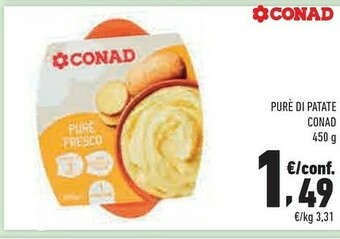 Conad City Conad pure di patate 450 g offerta