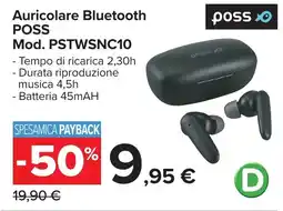 Carrefour Auricolare Bluetooth POSS offerta