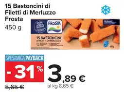 Carrefour Bastoncini di Filetti di Merluzzo Frosta offerta