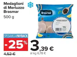 Carrefour Medaglioni di Merluzzo Brasmar offerta