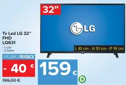 Carrefour Tv Led LG 32" offerta