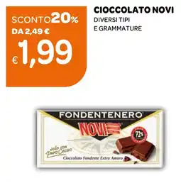 Ekom Cioccolato Fondente Extra Amaro Novi offerta