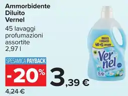 Carrefour Ammorbidente Diluito Vernel offerta