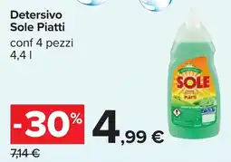 Carrefour Detersivo Sole Piatti offerta