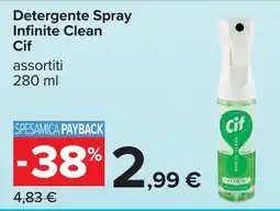 Carrefour Detergente Spray Infinite Clean Cif offerta