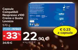 Carrefour Capsule compatibili Nespresso Crema e Gusto Lavazza offerta