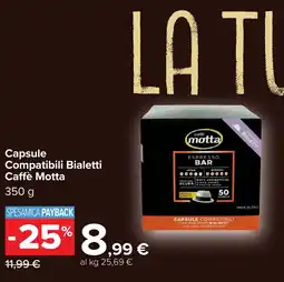 Carrefour Capsule compatibili Bialetti Caffè Motta offerta