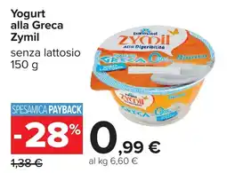 Carrefour Yogurt alla Greca Zymil senza lattosio offerta
