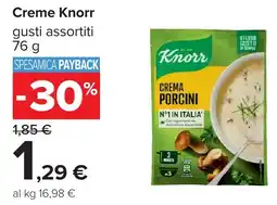 Carrefour Crema Knorr Porcini offerta
