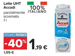 Carrefour Latte UHT Accadi parzialmente scremato offerta