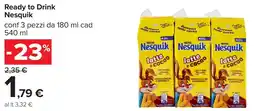 Carrefour Nesquik latte e cacao offerta