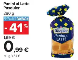 Carrefour Panini al Latte Pasquier offerta