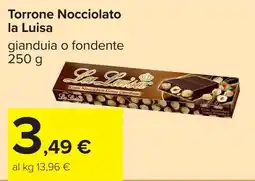 Carrefour Torrone Nocciolato la Luisa offerta