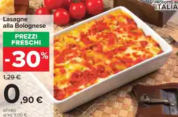 Carrefour Market Lasagne alla Bolognese offerta