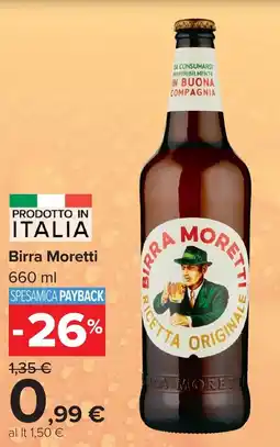 Carrefour Market Birra Moretti offerta