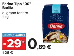 Carrefour Farina Tipo "00" Barilla offerta