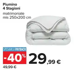 Carrefour Piumino 4 Stagioni matrimoniale offerta