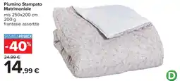 Carrefour Piumino Stampato Matrimoniale offerta
