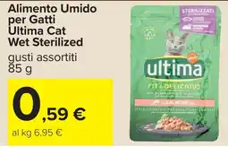 Carrefour Alimento Umidoper Gatti Ultima Cat Wet Sterilized offerta