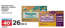 Carrefour Pannolini Penta Baby Dry o Quadri Progressi Pampers offerta