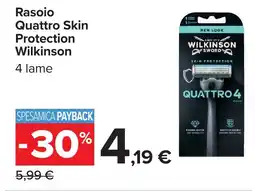 Carrefour Rasoio Quattro Skin Protection Wilkinson offerta